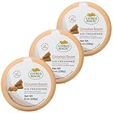 Citrus Magic Odor Absorbing Solid Air Freshener, Cinnamon Broom, 8-Ounce, Pack of 3