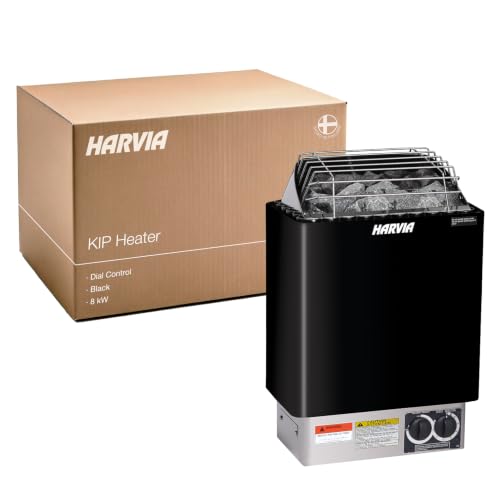 Image of Harvia KIP Wall Mount Electric Sauna Heater, 220V-240V, 8kW, Dial Controls
