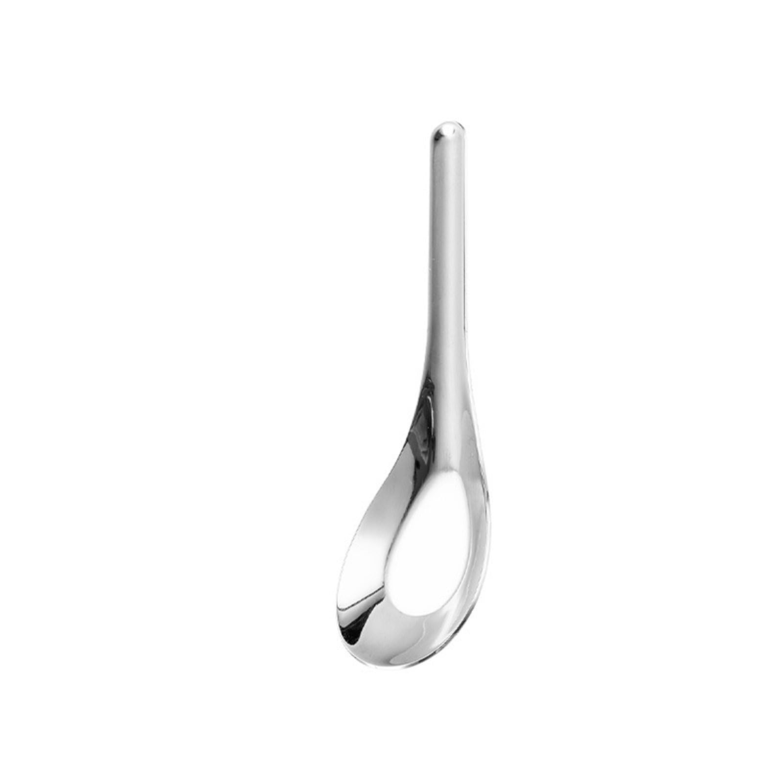 Jazuaiao Of 6 Elegant Soup Spoons 304Stainless Steel Dinner Spoons Tablespoons Suitable for Family Meals and Gatherings Use Soup Spoon
