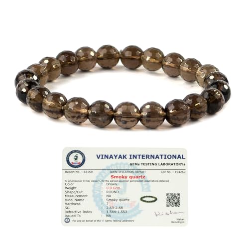 Image of Reiki Crystal Products Certified Natural Crystal Stone 8 mm Faceted /Diamond Cut Beads Bracelet for Men & Women | Reiki Charged Gemstone Bracelet | Multiple Crystal Variants Available