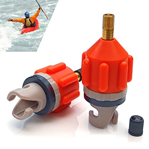 Adaptador de Bomba Sup, 2Pcs Adaptador de Válvula Kayak, Adaptador de Válvula Sup para Válvulas Kayak Inflable Barco, Adaptador de Válvula de Aire de Bote Inflable Cover