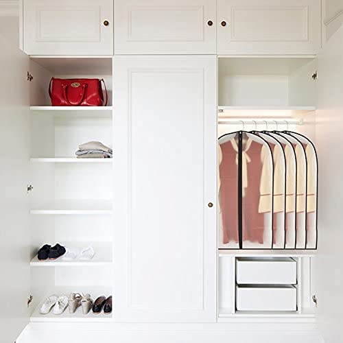 HomeClean Garment Bag Black Side Breathable Clear Full Zipper Bags for Clothes Storage (24'' x 40'', Black + Balls) - Image 8