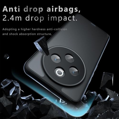 Image of Matte PC+TPU Phone Case for Vivo T4 5G / iQOO Z10 5G, Air Bag Protection, Anti-Fingerprint, Micro Arc Edge, Never Turns Yellow, Skin-Friendly Feel, Black