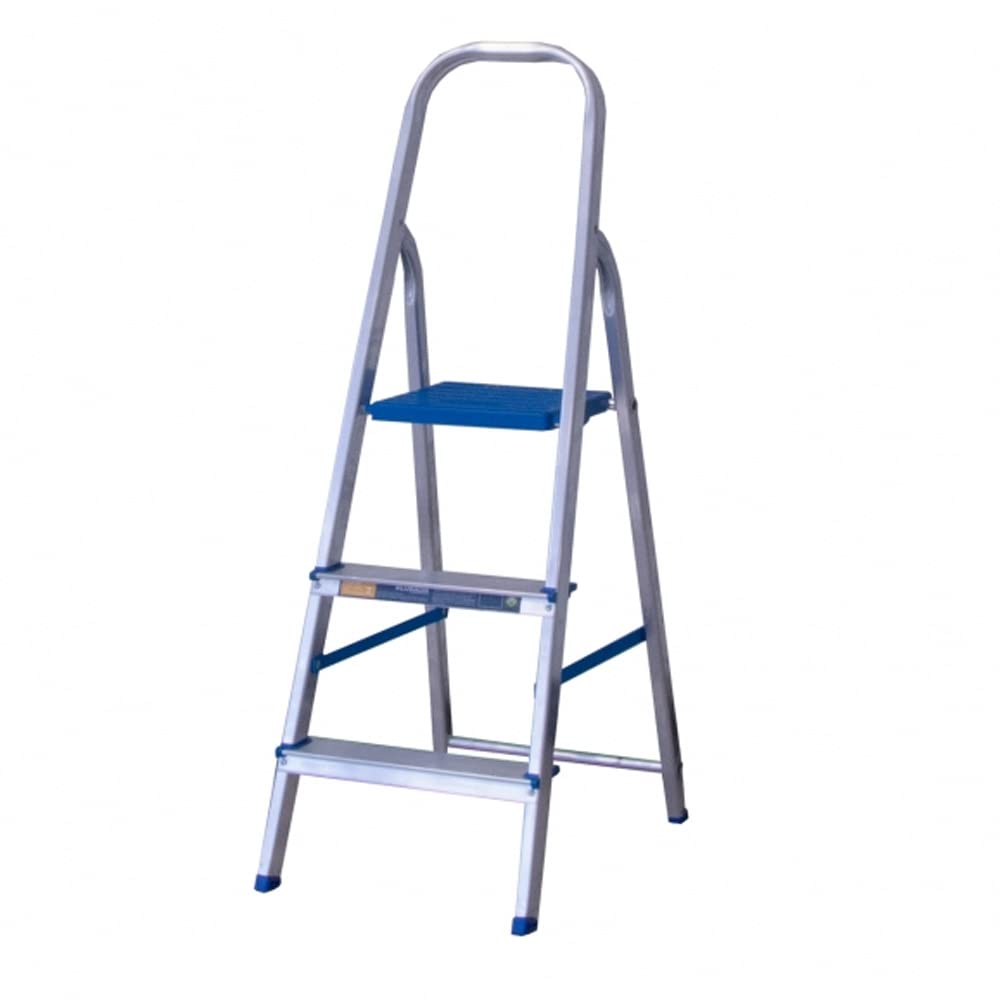 Escada Dobravel 3 Degraus em Aluminio Alumasa 120 kg de Capacidade