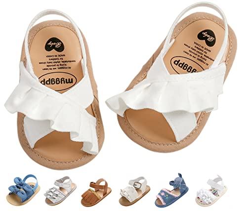 Image of Slivery Color Baby Girls Sandals Summer Shoes Outdoor First Walker Toddler Girls Shoes for Summer