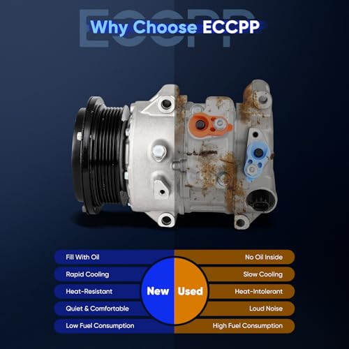 Image of ECCPP AC Compressor 2007-2017 Fit for Lexus LS460 4.6L 2008-2011 Fit for Lexus GS460 4.6L AC Compressor with Clutch