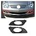 YEPLKMNK Car Front Bumper Fog Light Bezel Trim Frame Compatible With Mercedes-Benz CLK-Class W209 2005-2009 Fog Lamp Cover(Black Left)