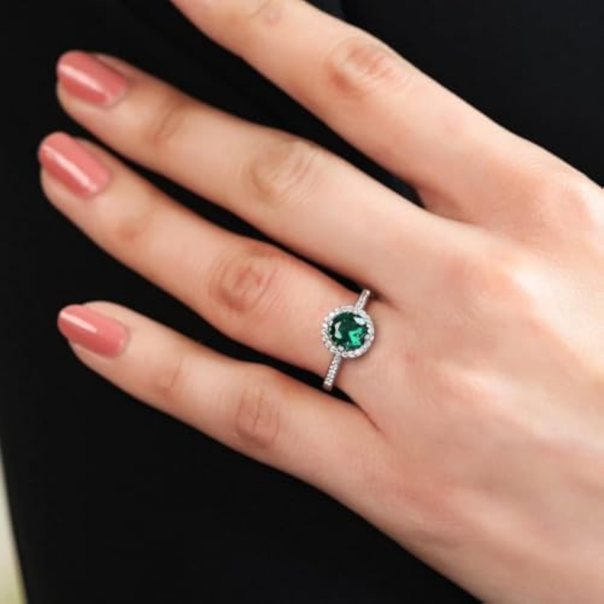 Women's 925 Sterling Silver Rhodium Plated Ring, Gift for Her