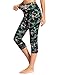 Pinup Fashion Swim Pants Women Swimwear Black Floral Capris Swimsuit Leggings High Waist Long Swimming Shorts M