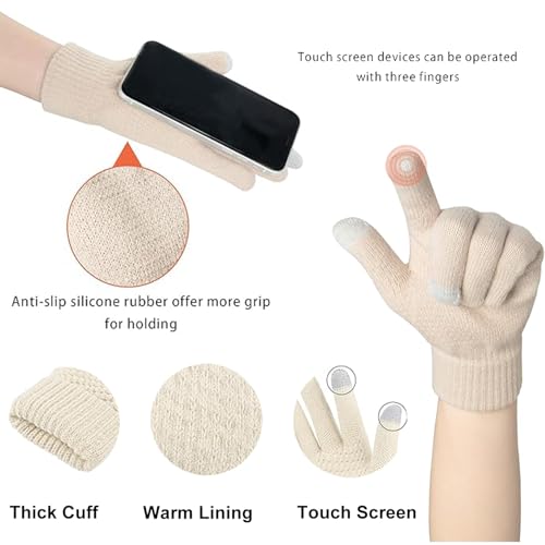 Winter Hat Scarf Gloves Set 4 pcs - 49% Off Warm Women's Accessories - Image 3