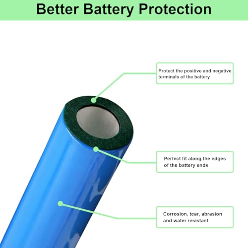 ZHUROUPU 400Pcs 18650 Lithium-Batterie Isolator Ringe, Highland Gerste Papier hohlen Papier-Pad Selbstklebende elektrische Isolierung Ring, 18650 PVC DIY Batterie Wickeln Wärme Schrumpfschlauch