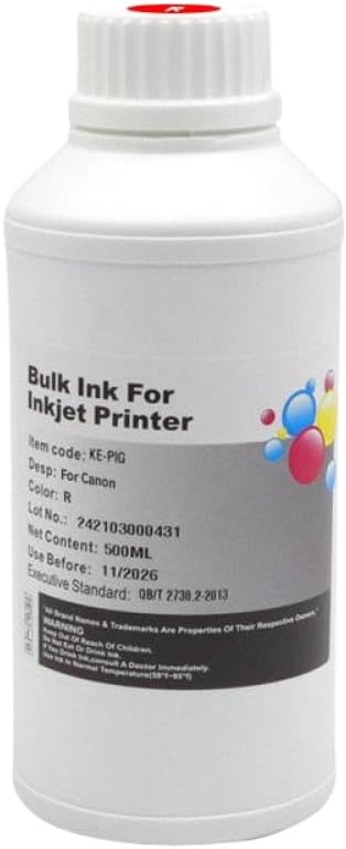 500ML Pigment Ink PFI-1700 PFI1700 PFI 1700 Refill Ink Compatible with Image PROGRAF Pro 2000 4000 6000 6100 4000s 6000s 6100s Series Large Format Printers(500ML-Pigment-M)