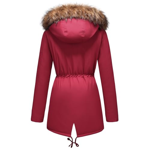 MODFUL Winter Coat Women Jacket Thicken Fleece Lined Parka Jackets with Fur Hood4