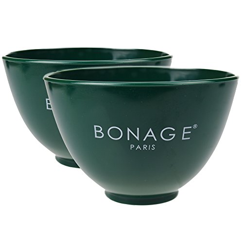 Rubber Mixing Facial Mask Bowl - Silicon Face Mix Spa (Pack of 2 - Green)