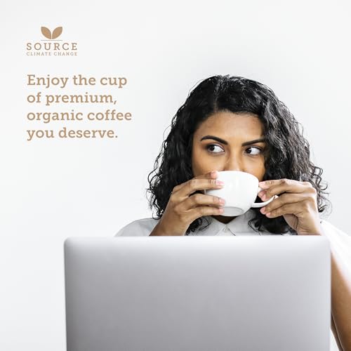 Organic Coffee Pods – Home Compostable Biodegradable Capsules by Source Climate Change - Single Origin 100% Arabica – Medium Roast Mexico, Aromatic & Balanced Body with Praline Nuttiness, 4-Pack