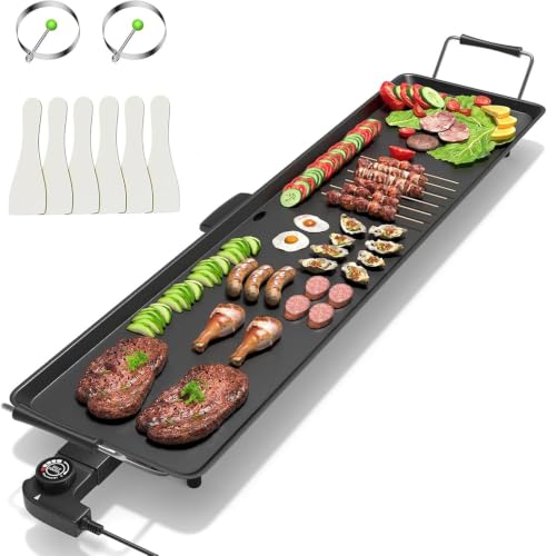 TANGZON 90 cm Electric Teppanyaki Grill with Non-Stick Plate
