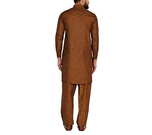 Kurta de lino y algodón para hombre túnica hindú casual 3