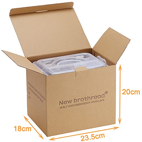 New Brothread 3 Layers Stackable Clear Storage Box/Organizer For Holding 60 Spools Home Embroidery & Sewing Thread (Spool Size Requirement: Height≤2.2"/5.6Cm; Width≤1.69"/4.3Cm) #TOP6