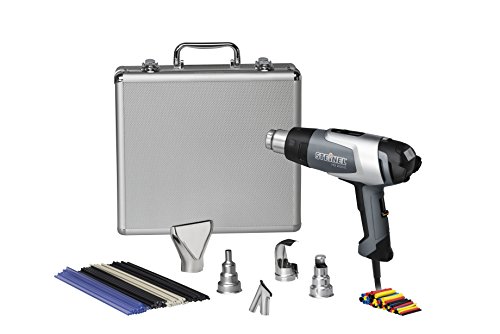 Steinel HL 2020 E Silver Kit - incl. Heat Tool with LCD-Display and Variable Temperature, hot air Gun Set for desoldering, Welding Plastics, evenly Drying Filler, Stripping Paint