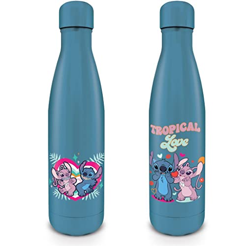 Botella Acero INOX Stitch Y Angel 525Ml el regalo perfecto para fans de Disney