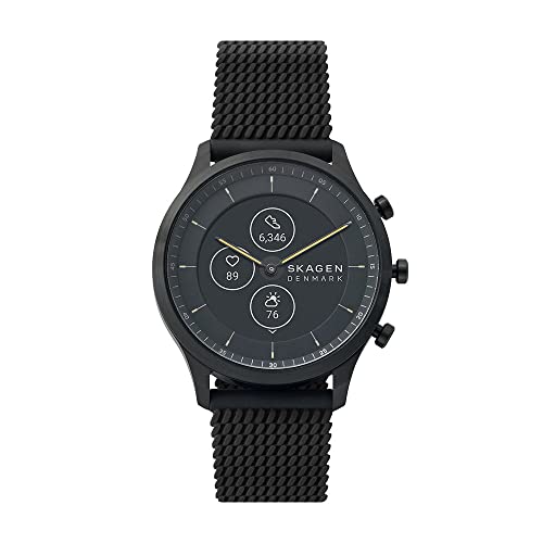 Skagen Smartwatch ibrido HR 42mm da uomo con rilevamento della frequenza cardiaca, dell'attività e del sonno con statistiche di benessere approfondite. SKT3001