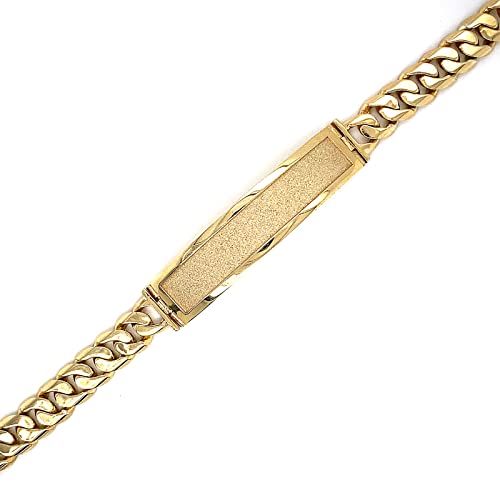 14K Mens Id Miami Cuban Yellow Gold Bracelet 00300 #TOP25