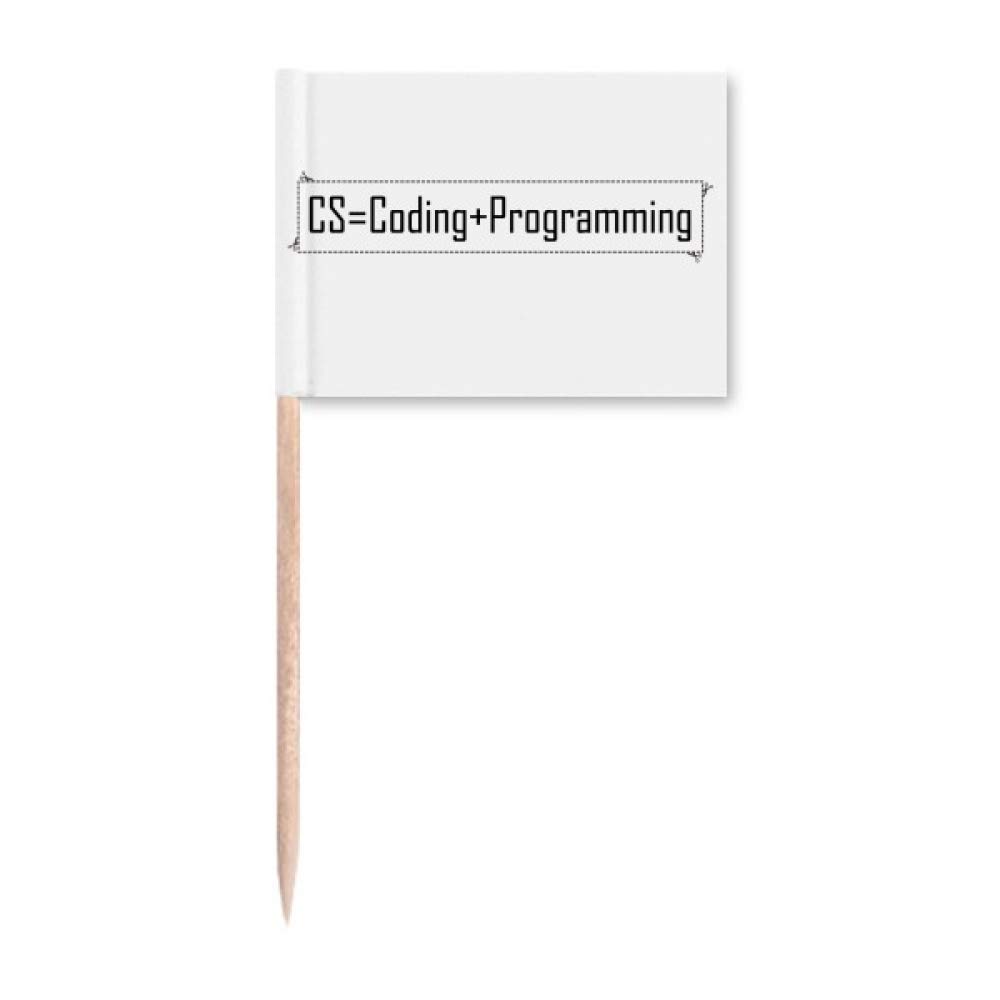 Drapeaux marqueurs cure-dents de codage et programmation informatique CS pour buffet