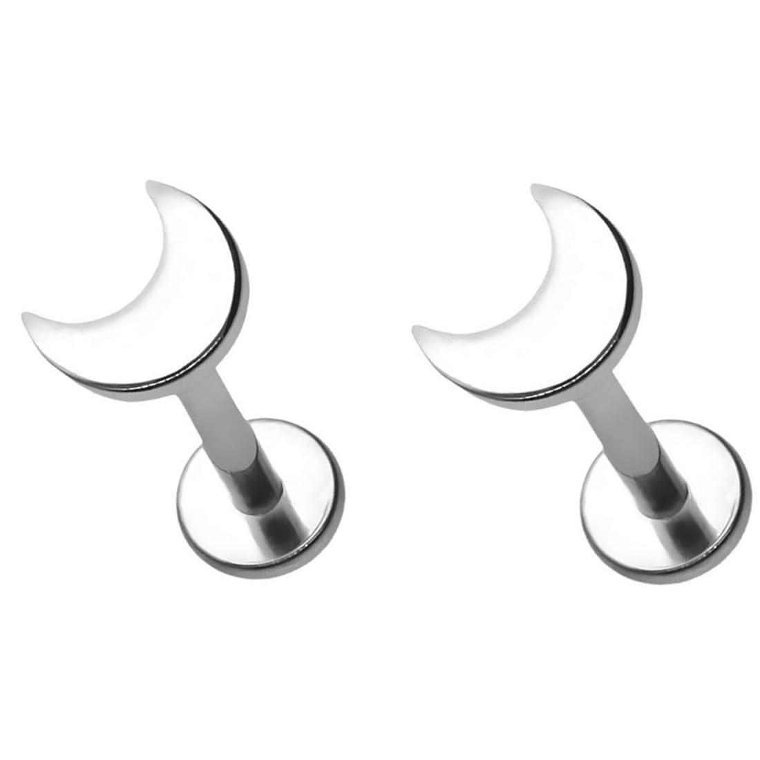GADGETSDEN Internally Threaded 316L SS Labret Monroe Lip Ring Tragus Helix Silver Color Moon Cut Earring Stud 16G (B0CXPQ9S9K) Amazon Price History, Amazon Price Tracker