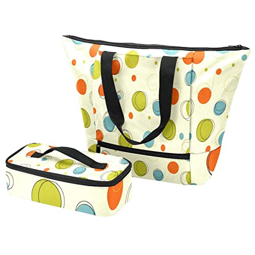 Boîte à déjeuner géométrique avec sac fourre-tout isolant contre le repas chaud