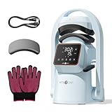 HTVRONT Auto Hat Press Machine - Hat Heat Press Machine with Precise Temp&Timer Control, Hat Heat Press Machine for Caps with 2 Platens, Compatible with DTF Film, Embroidery, Sublimation (Blue)