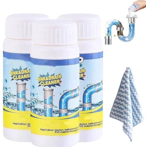 Lanoxie Déboucheur Pro, Lanoxie Deboucheur Evier, Pipeline Dredging Agent, Déboucheur Canalisation, Nettoyant Puissant Pour Canalisation, Pour Cuisine Et Salle De Bain, Sink And Drain Cleaner (3PC)