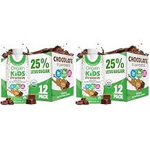 Orgain Organic Kids Nutritional Protein Shake, Chocolate, Healthy Kids Snacks, 8g Dairy Protein, 3g Fiber, 22 Vitamins & Minerals, No Soy Ingredients, Gluten Free, Non-GMO, 8.25 Fl Oz Pack of 24