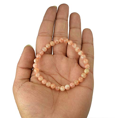 Image of Reiki Crystal Products Certified Natural Crystal Stone Bracelet 6 mm Round Beads for Men & Women | Premium Gemstone Jewellery Collection | Reiki Charged | Multiple Stone Variants Available