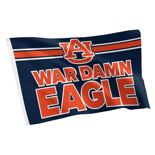 Desert Cactus Auburn University AU Flag - 3 x 5 Feet Tigers Banner Indoor/Outdoor Durable Fabric 100% Polyester Design (Style H)