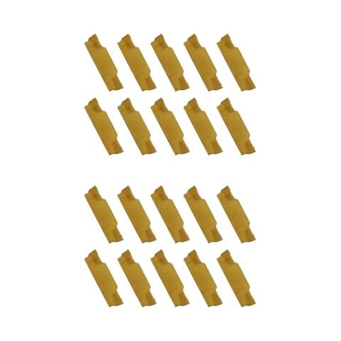Zorqon MGMN300-M (3mm) Grooving Cut-Off Carbide Inserts, CNC Grooving Turning Inserts Cutters for MGEHR/MGIVR, Cut-Off Lathe Grooving Tool Holder with CVD Yellow Coating 20Pcs Cover