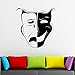 Produktbild Tianpengyuanshuai Theater wandaufkleber Maske Emotion Schauspieler komödie Vinyl wandtattoo tragödie Dekoration Wohnzimmer zubehör 54x54 cm