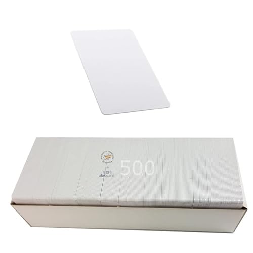 akrocard Tarjeta BLANCA 760micras, tarjeta pvc, tarjetas en blanco pvc neutra, Tarjetas de plástico PVC Blanco CR80 Tarjetas de visita, tarjetas de identificación imprimibles (500)