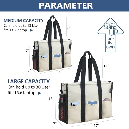 Image of Nurse Bags for Work Nursing Bag Multiple Pockets Waterproof Organizing Zip Top Clinical Bag for Nursing Students Home Health