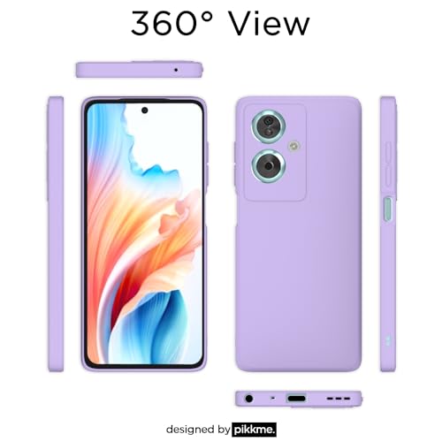 Image of Outlouders Back Cover for Oppo A79 5G | Camera Protection | Durable Soft Matte Silicone Bumper Case (Purple)