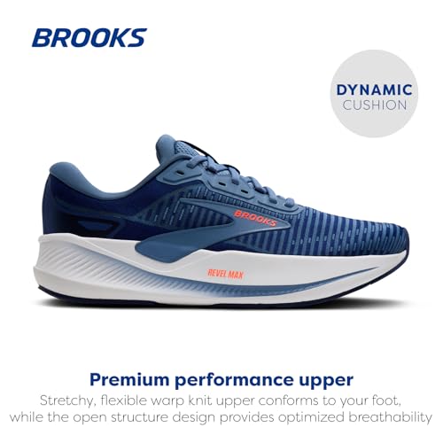 Brooks Brooks Men’s Revel Max Neutral Running & Walking Shoe - Beacon Blue/Moonlight/Orange - 13 Medium