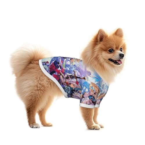 犬服 犬用Tシャツ 原神 キャラクター 小型犬 タンクトップ ペット 犬 猫服 かわいい シャツ ドッグウェア 洋服 可愛い 子犬 チワワ 服 脱毛保護 お散歩