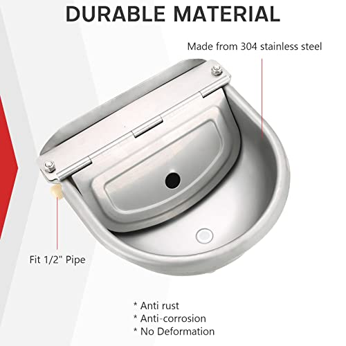 Maopinerautomaticwaterdispenserautomaticwatererbowlfordogsfarmgradestainlessstockwatererhorsecattlegoatsheepdogwaterwithdrainagehole Urban Country Home Decor Maopiner automatic water dispenser automatic waterer bowl for dogs farm grade stainless stock waterer horse cattle goat sheep dog water with drainage hole urban country home decor