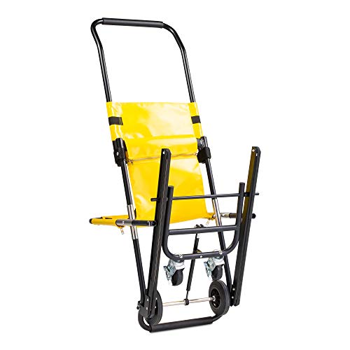 LINE2design EMS Stair Chair - Ambulance Firefighter Evacuation Medical Lift Stair Chair 4 Wheels Stair Chair 350 lb - Yellow - Thumbnail 3