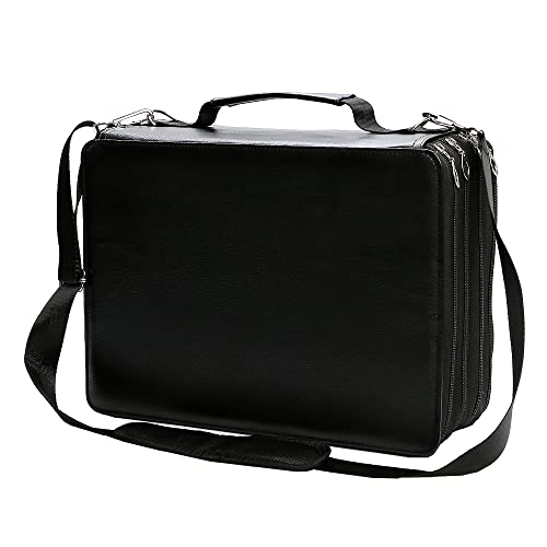 Image of Marker Pen Organizer Case 224 Slots w /Handle & Shoulder Strap