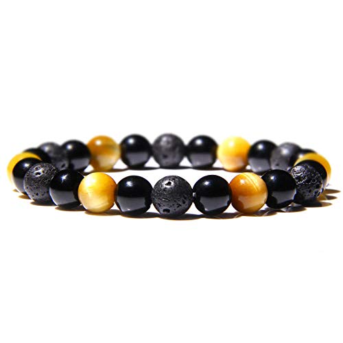 Natural Beads Bracelets Men for Magnetic Health Protection Women Jewelry Obsidian Hematite Bracelet-14_8mm