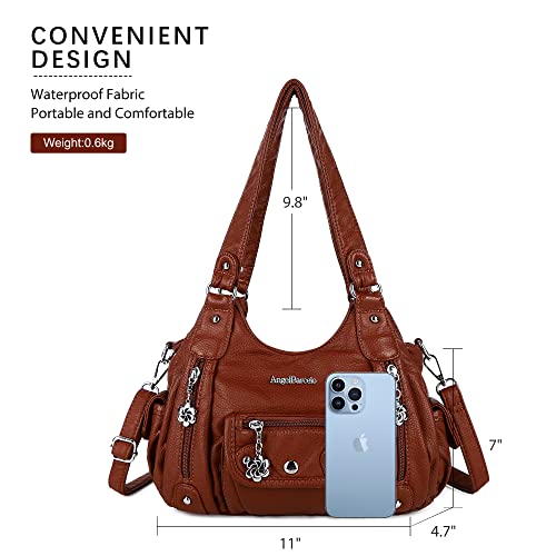 Handbag Hobo Women Handbag Roomy Multiple Pockets Street Ladies' Shoulder Bag Fashion Pu Tote Satchel Bag For Women #TOP1
