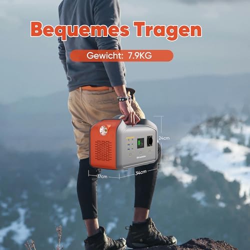 Bild 2 - Portable Generators 1000W(Peak 2000W) Tragbare Power station 808.08Wh MPPT Solar Generator Batterie, 150W Schnellladeleistung LCD-Anzeige Für Camping,Draußen,Reisen,Notfälle,Unterwegs