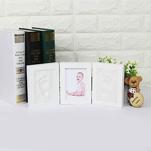 Photo Frames,Cute Photo Frame Baby Footprint Foot Or Hand Print Cast Set DIY Handprint Inkpad Soft Clay Casting Parent-child Hand Fingerprint