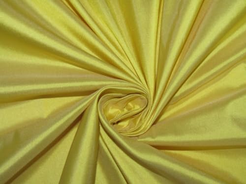Tissu taffetas de soie jaune lever du soleil 137cm pour robe de soirée de prestige