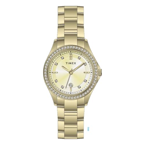 Timex Montre Celine 30 mm triple ton doré, le cadeau parfait pour célébrer un moment unique